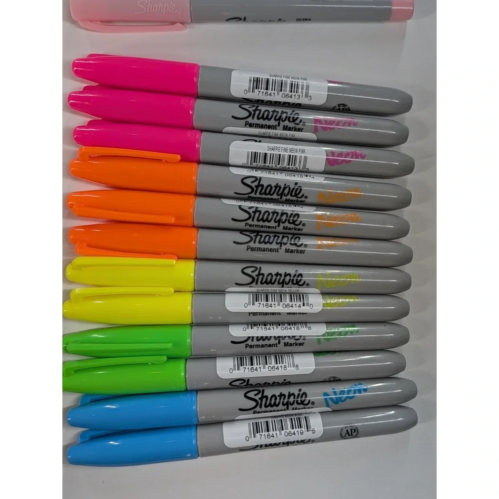 HUGE TESTED SHARPIE LOT🌈Permanent Marker Ultra&Fine Point Metallics Neon Pastel